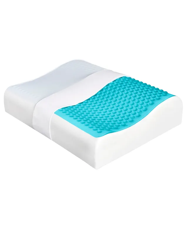 Cool Comfort Hydraluxe Standard Pillow, Gel & Custom Contour Open Cell  Memory Foam