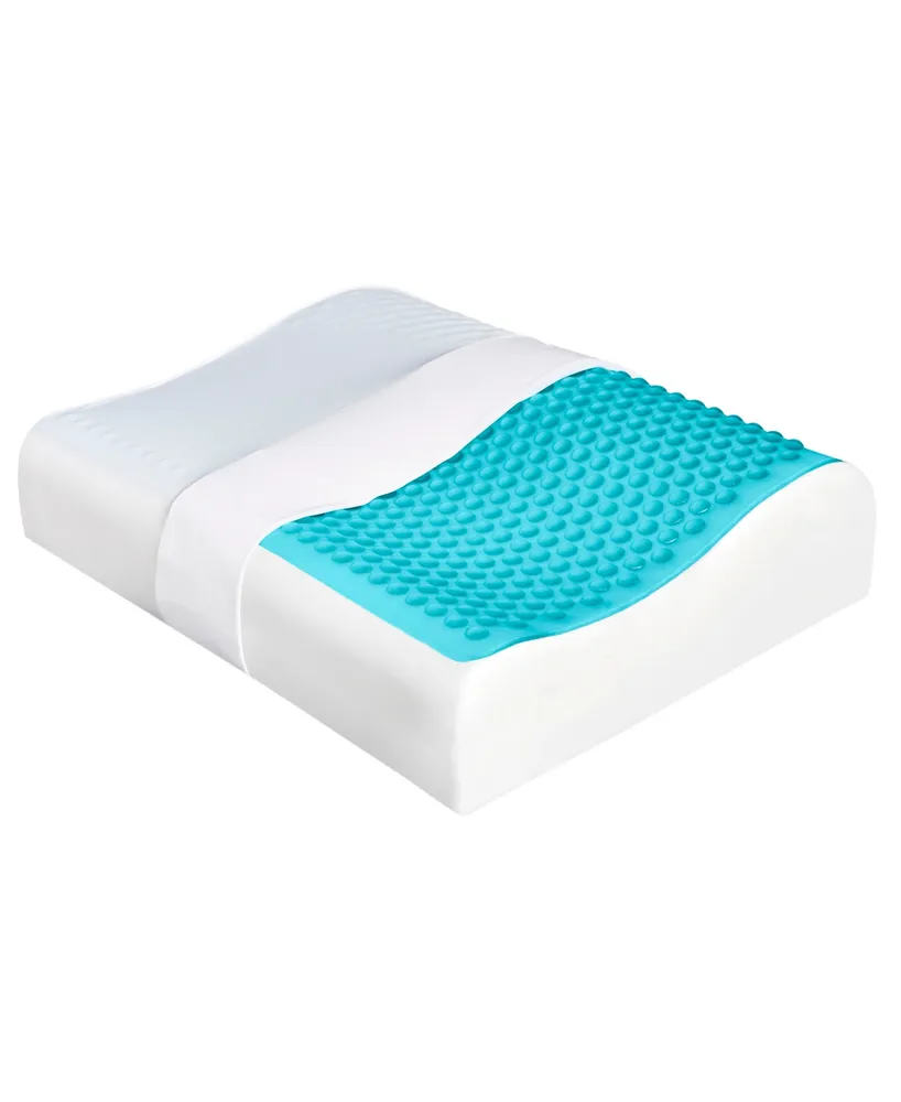 Comfort Revolution Cool Comfort Memory Foam Contour Pillow, Heat Minimizing Hydraluxe Gel & Open Cell Ventilated