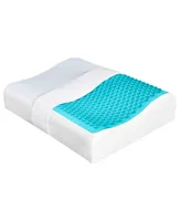 Comfort Revolution Cool Comfort Memory Foam Contour Pillow, Heat Minimizing Hydraluxe Gel & Open Cell Ventilated