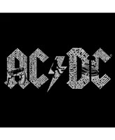 La Pop Art Men's Ac/Dc Word Hooded Sweatshirt