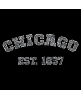 La Pop Art Men's Word Chicago 1837 Crewneck Sweatshirt