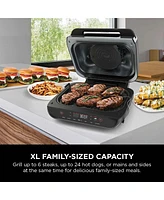 Ninja Foodi Smart Xl 6-in-1 Indoor Grill with 4-Quart Air Fryer, Roast, Bake, Dehydrate, Broil, and Smart Cook System, FG551