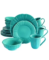Euro Ceramica Chloe 16 Pc. Dinnerware Set, Service for 4