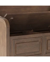 Simpli Home Connaught Solid Wood Entryway Storage Bench