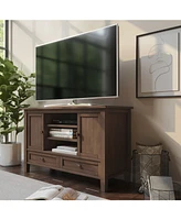 Simpli Home Warm Shaker Solid Wood Tv Media Stand