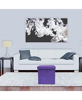 Sorbus Faux Suede Storage Ottoman Cube - Plush Cushion, Hidden Storage, Lightweight & Portable. Folds Flat