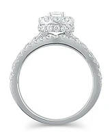 Diamond Halo Oval Bridal Set (2. ct. t.w.) in 14K White, Yellow or Rose Gold