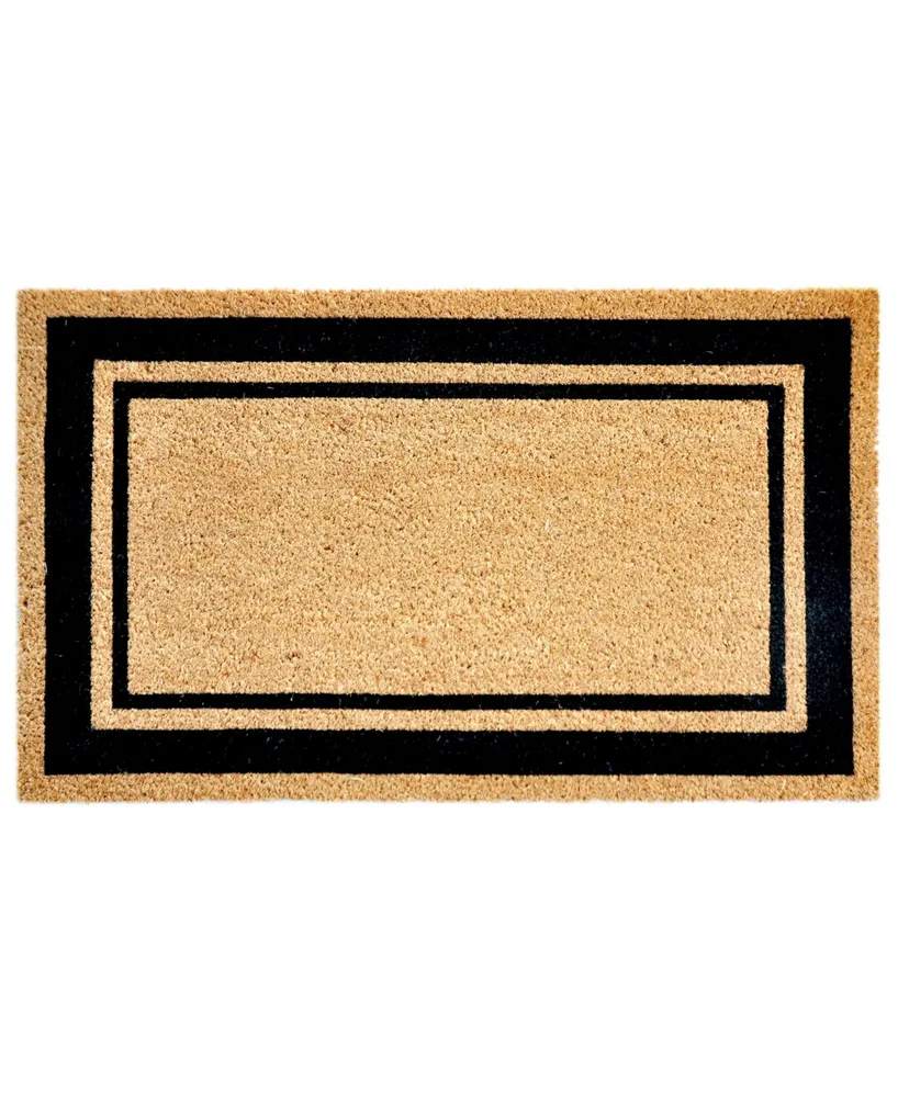 Liora Manne' Natura Double Border Black 2' x 3' Outdoor Area Rug