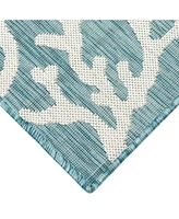 Liora Manne' Carmel Coral Border 1'11" x 7'6" Runner Rug