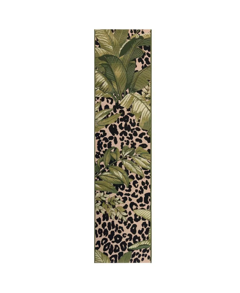 Liora Manne' Marina Safari Green 1'11" x 7'6" Runner Rug