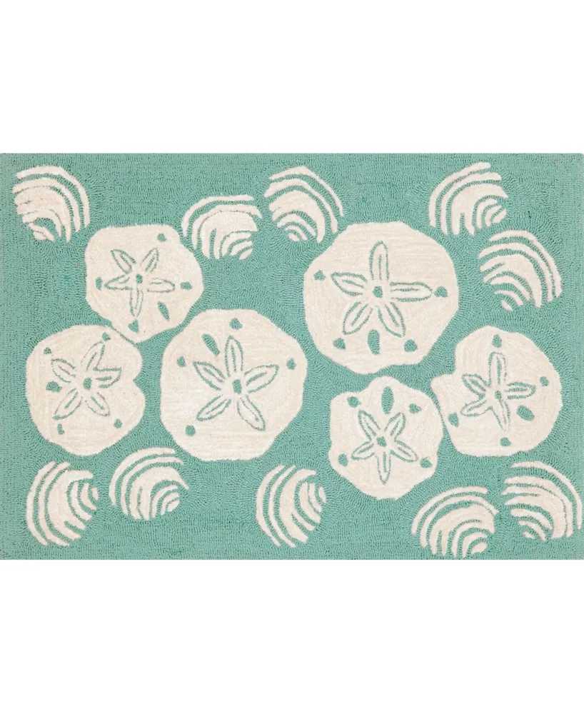 Liora Manne' Frontporch Shell Toss 1'8" x 2'6" Outdoor Area Rug