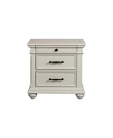 Picket House Furnishings Brooks 3-Drawer Nightstand with Usb Ports