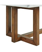 Picket House Furnishings Meyers Marble Square End Table