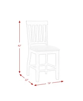 Picket House Furnishings Stanford Counter Slat Back Side Chair Set