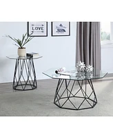 Trystance Glass Top End Table