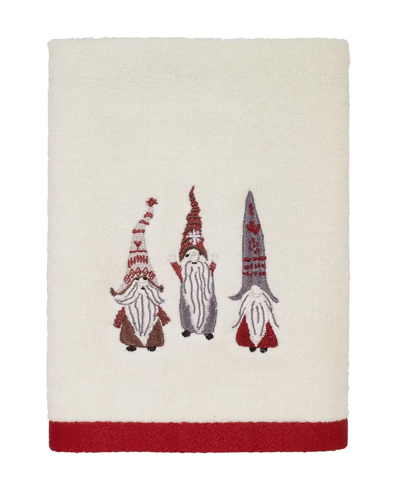 Avanti Christmas Gnomes Holiday Cotton Hand Towel, 16" x 30"