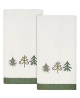 Avanti Christmas Trees Holiday Cotton 2-Pc. Fingertip Towel Set, 11" x 16"