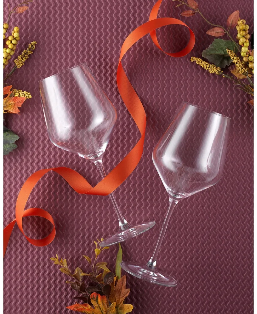 JoyJolt Layla Red Wine Glasses Set of 4
