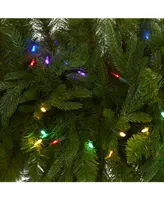 Nearly Natural Christmas Pine Extra Wide Artificial Garland with 100 Led Lights