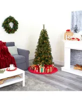 Nearly Natural Cashmere Slim Artificial Christmas Tree with 250 Warm Lights and 408 Bendable Branches