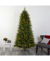 Nearly Natural Vancouver Fir "Natural Look" Artificial Christmas Tree with 500 Clear Led Lights and 2542 Bendable Branches