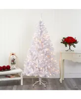 Nearly Natural Artificial Christmas Tree with 680 Bendable Branches and 250 Clear Led Lights