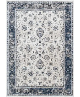 Portland Textiles Alexia Oriel Bone 5' x 7'3" Area Rug