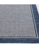 Portland Textiles Palermo Dunedin Blue 5'3" x 7'7" Outdoor Area Rug