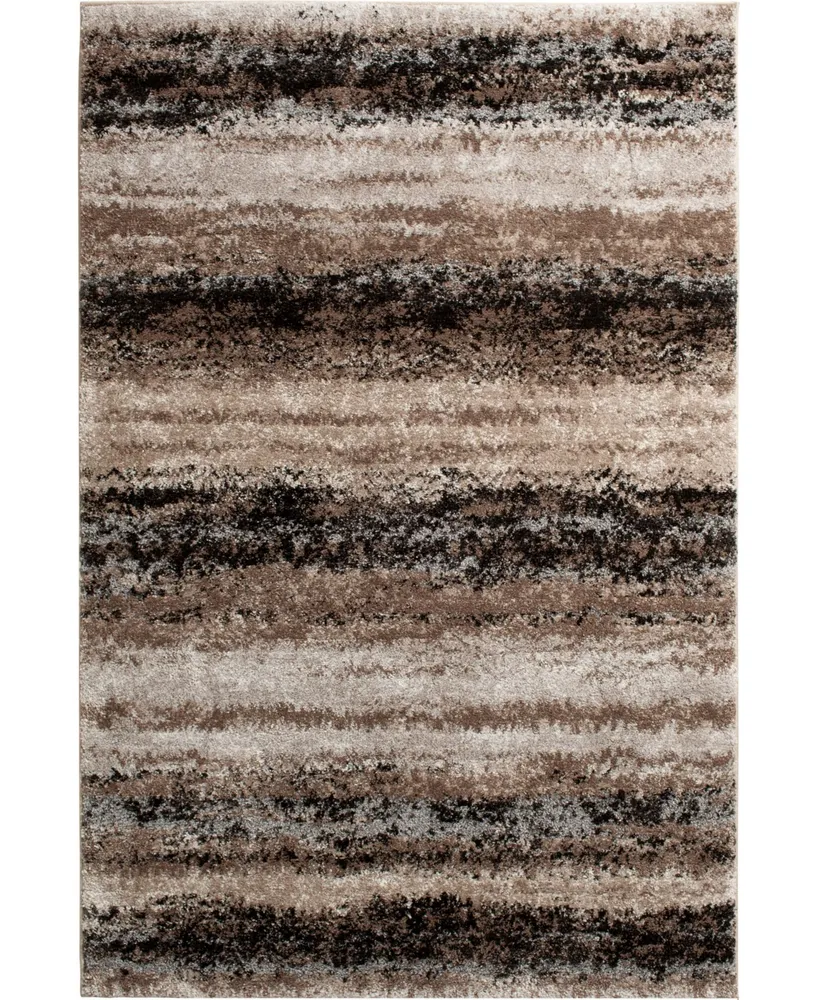 Portland Textiles Urban Exposure Mount Vernon Black 5' x 7'6" Area Rug