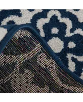 Portland Textiles Tropicana Mcbee Blue 7'10" x 9'10" Outdoor Area Rug