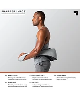 Sharper Image Realtouch Shiatsu Massager, Warming Heat Soothes Sore Muscles, Nodes Feel Like Real Hands, Wireless & Rechargeable