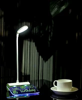 Linsay Smart Lamp with Led Message Notepad and 2 Usb Slot charging port - Green