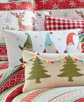 Levtex Let It Snow Christmas Gnomes Decorative Pillow, 12" x 24"