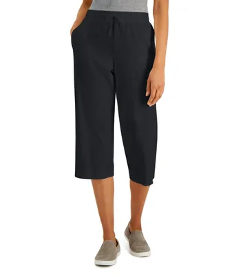 Karen Scott Women's Quinn Cotton Pull-On Capri Pants, Created for