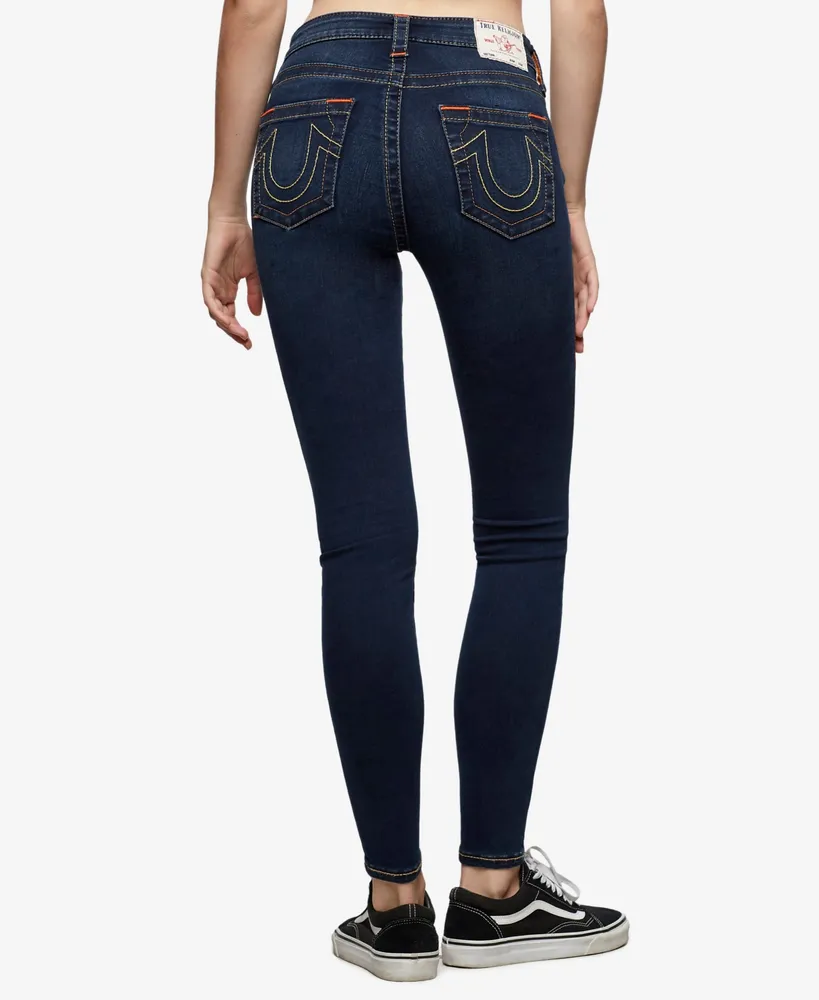 True Religion Women's Jennie Curvy Mid Rise Skinny Jeans