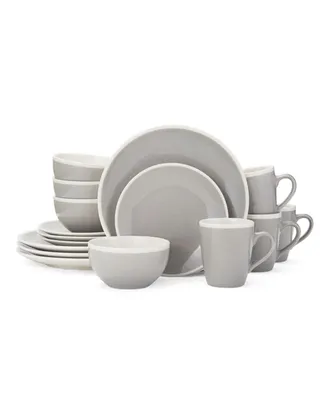 Gourmet Basics by Mikasa Melanie Gray 16-pc Dinnerware set, Service for 4