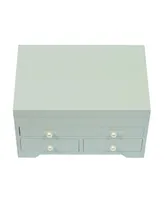 Mele Co. Bianca Wooden Jewelry Box in Seafoam Finish