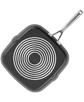 KitchenAid Hard Anodized Induction Nonstick Stovetop Grill Pan, 11.25", Matte Black