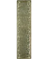 Martha Stewart Collection Arusha MSR3615A Green 2'3" x 10' Runner Rug