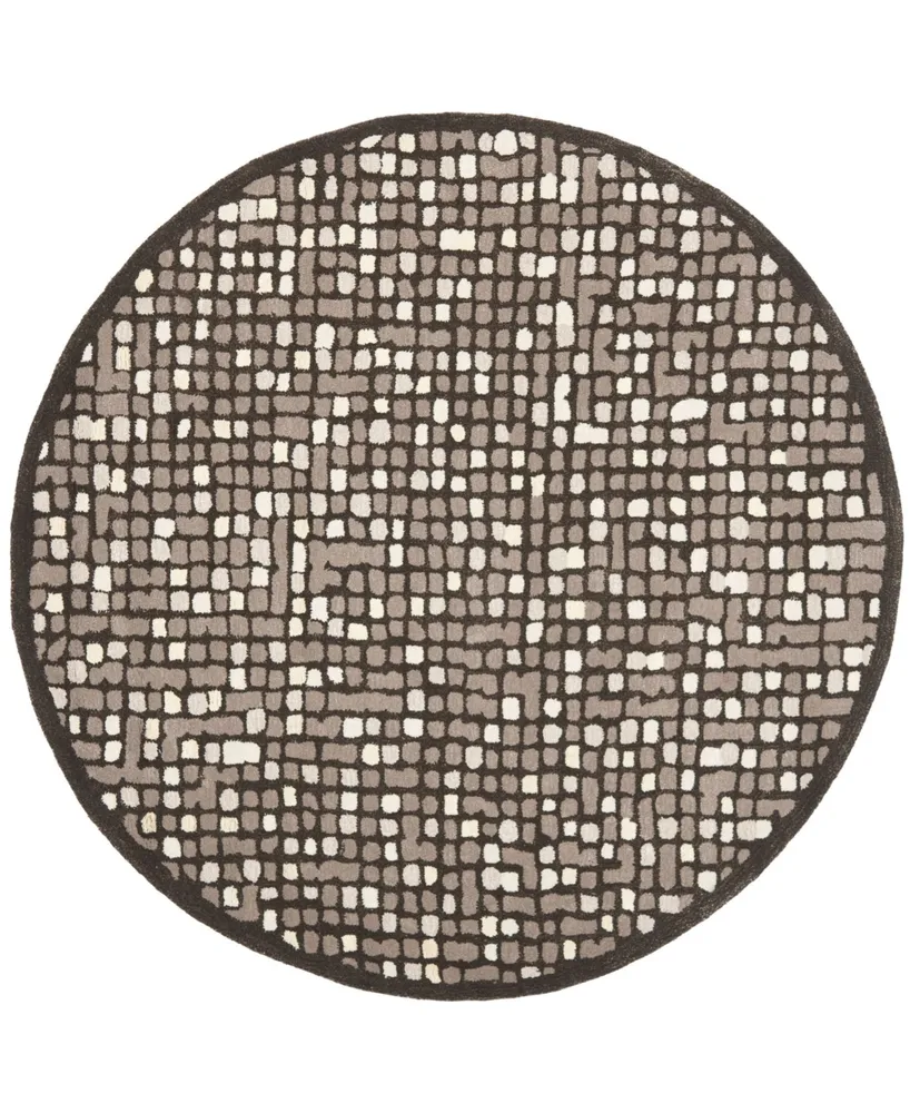 Martha Stewart Collection Mosaic MSR3623D Purple 6' x 6' Round Area Rug