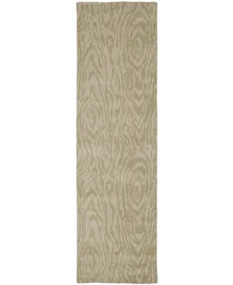 Martha Stewart Collection Layered Faux Bois MSR4534B Beige 2'3" x 8' Runner Rug