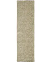 Martha Stewart Collection Layered Faux Bois MSR4534B Beige 2'3" x 8' Runner Rug