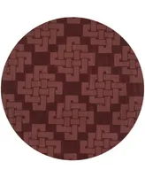 Martha Stewart Collection Knot MSR4950D Burgundy 8' x 8' Round Area Rug