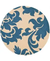 Martha Stewart Collection Barcelona MSR4546A Blue 4' x 4' Round Area Rug