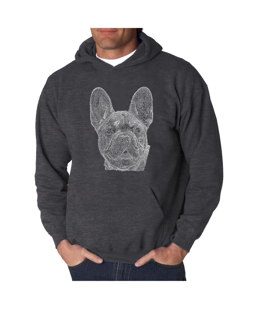 La Pop Art Men's Word Hooded Sweatshirt - French Bulldog