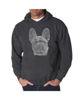 La Pop Art Men's Word Hooded Sweatshirt - French Bulldog