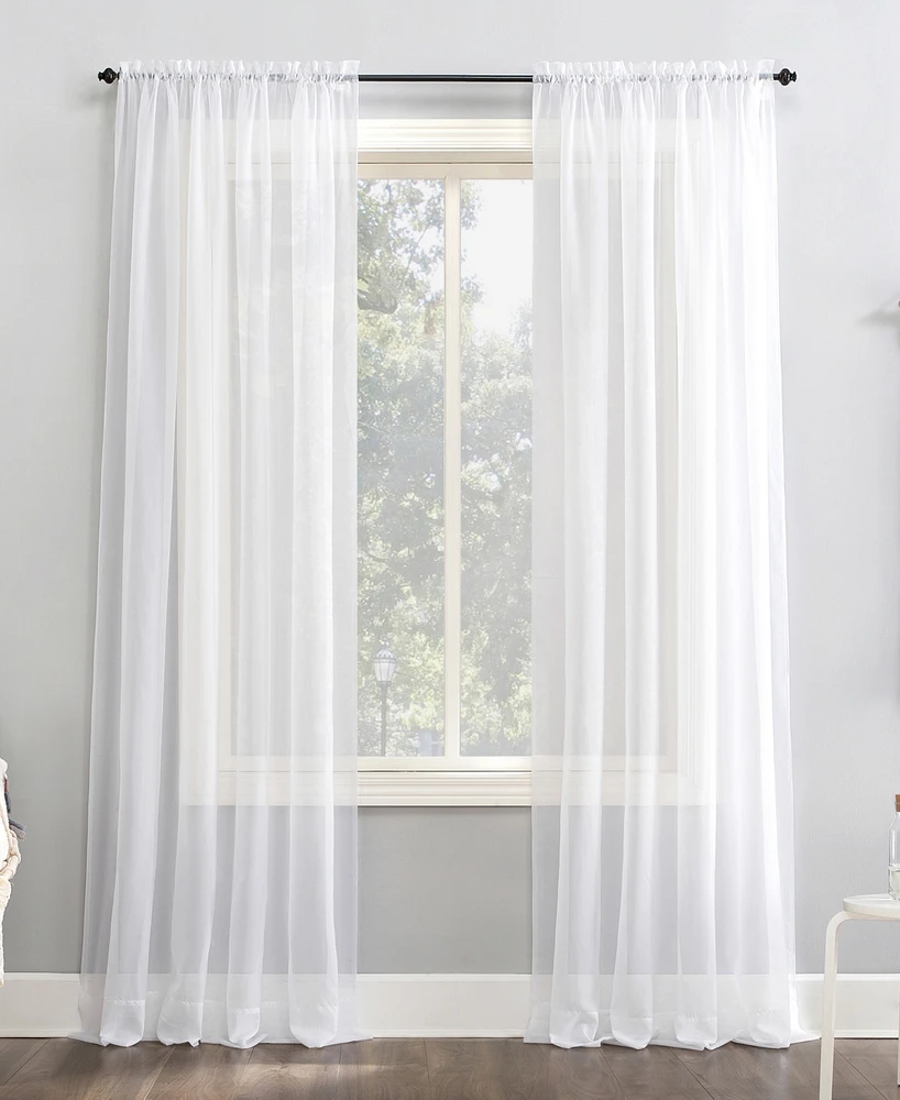 No. 918 Sheer Voile Rod Pocket Curtain Panel