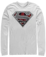 Fifth Sun Men's Superman Concrete Logo Long Sleeve Crew Tee