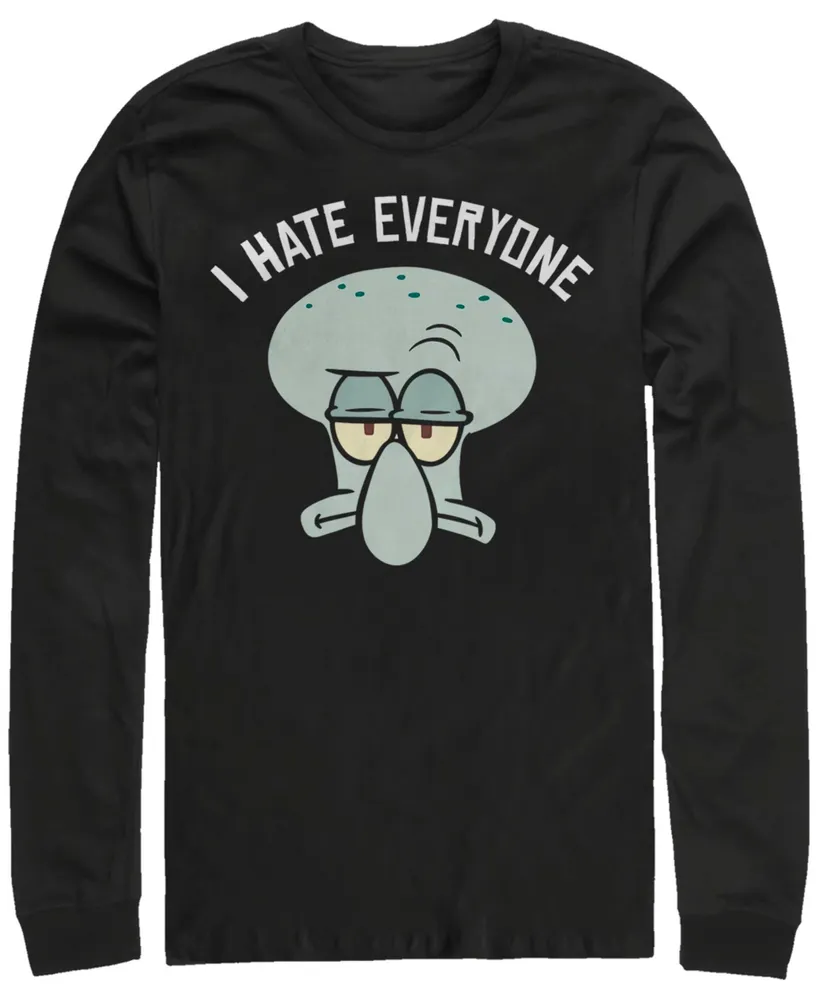 Fifth Sun Men's Spongebob Squarepants Hate Everyone Long Sleeve Crew Tee