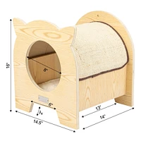 Armarkat Real Wood Model S1203 Premium Wood Cat Hideaway